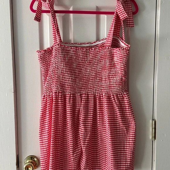 White Birch Red Gingham Tank Top - Valentine’s Day - Picture 1 of 5